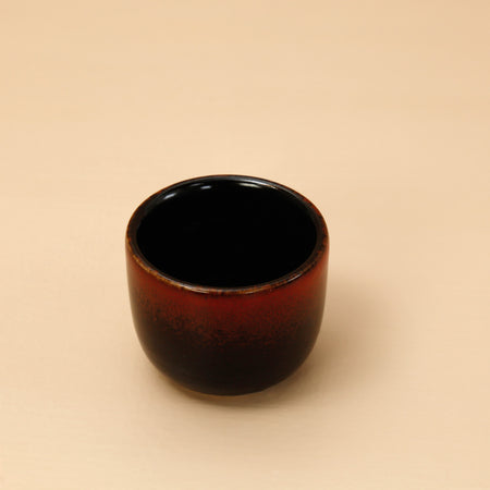 Red & Black Glaze Ceramic Sake Cup