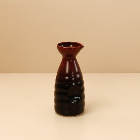 Red & Black Glaze Ceramic Sake Pitcher