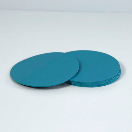 Via Deco Faux Leather Round Coaster / Petrol 6pc