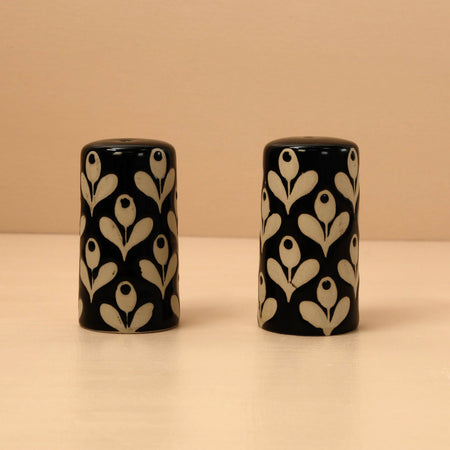 Vintage Flower Ceramic Salt & Pepper Shakers