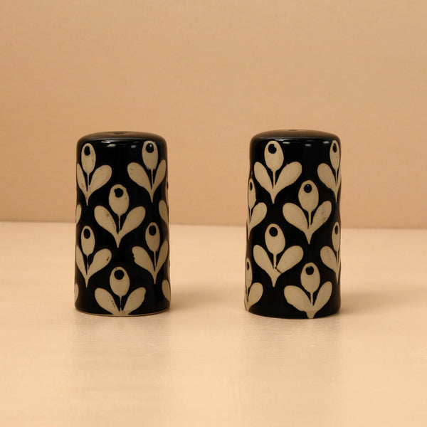 Vintage Flower Ceramic Salt & Pepper Shakers