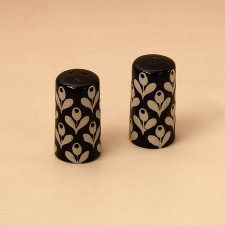 Vintage Flower Ceramic Salt & Pepper Shakers
