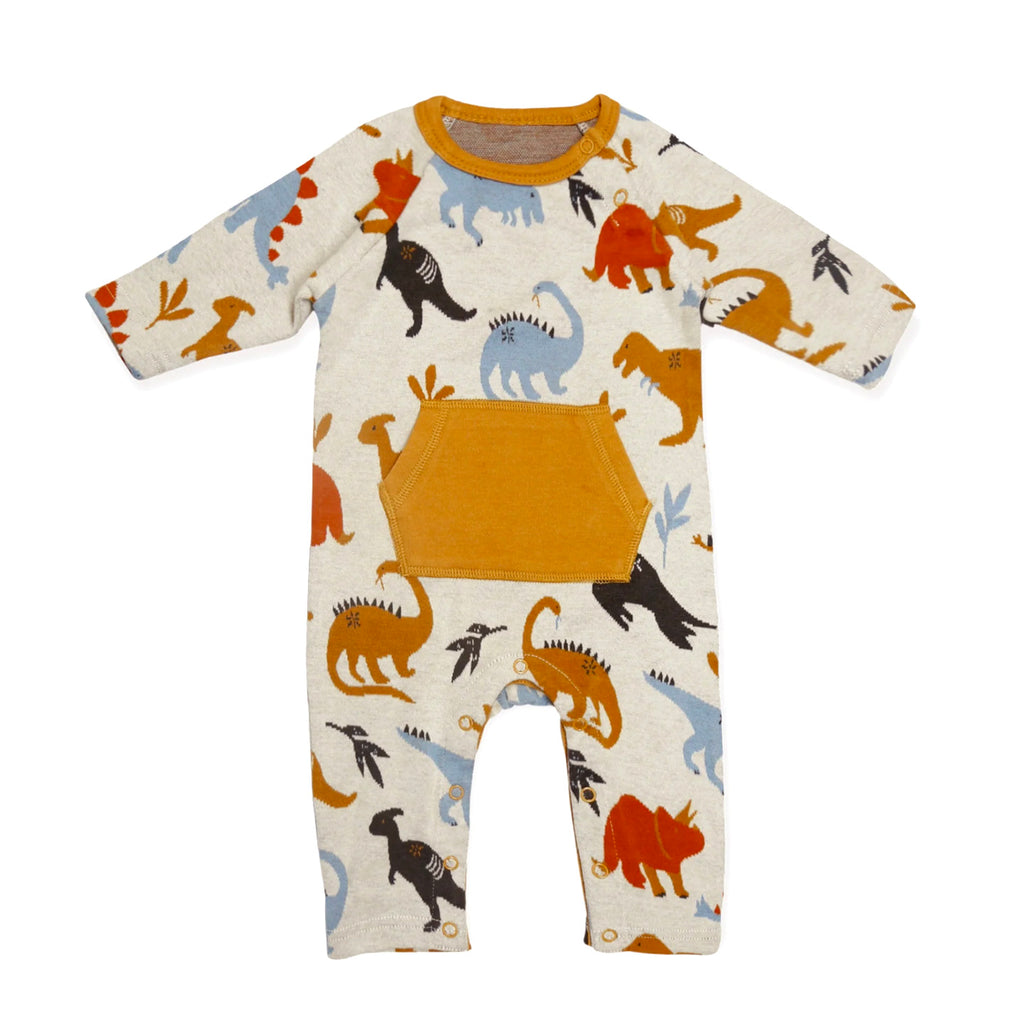 Dino Kangaroo Pocket Jumpsuit