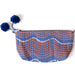 Block Print Makeup Bag / Waves Royal