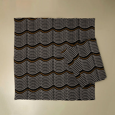 Block Print 4pc Napkin Set / Waves Navy