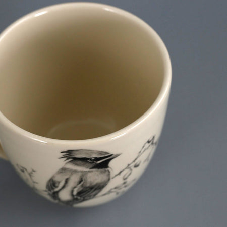 Laura Zindel Handmade Mug / Waxwing