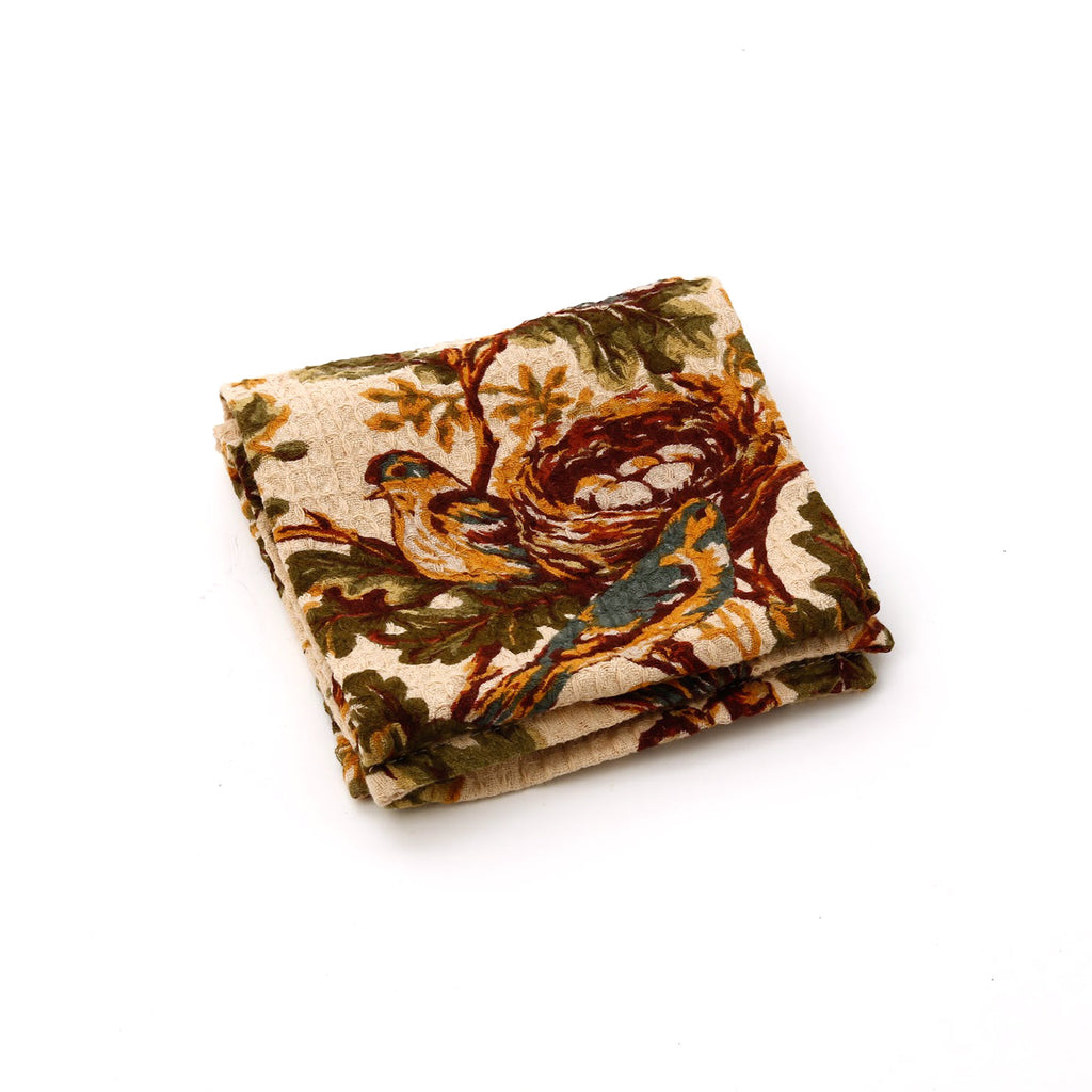Printed Waffle Tea Towel / Whispering Oaks