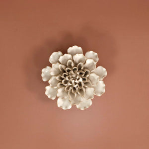 White Ceramic Flowers / Large Flower