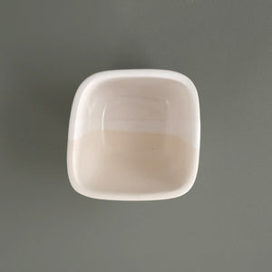 4" Square Bowl / White Duo