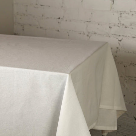 Solid Color Cotton Tablecloths / White 54" Square