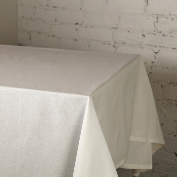 Solid Color Cotton Tablecloths / White 54" Square