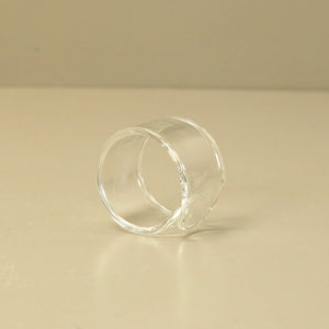 Wide Clear Hand-Shaped Glass Napkin Rings / Set of 4