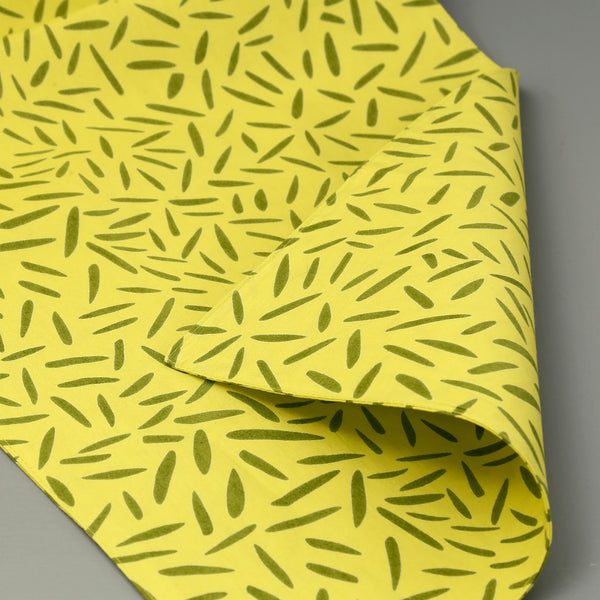 Widget Green Block Print Table Runner 71"
