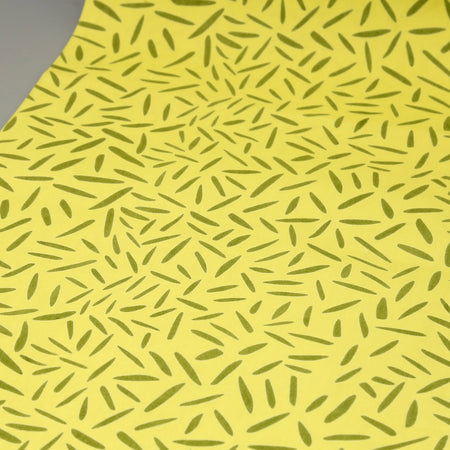 Widget Green Block Print Table Runner 71"