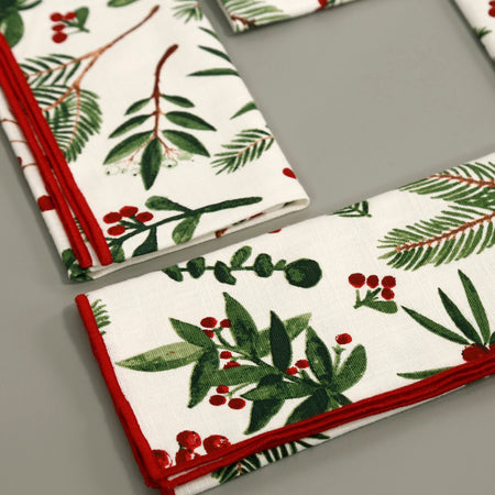 Winterberry Cotton Napkins / 4pc Set