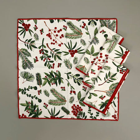 Winterberry Cotton Napkins / 4pc Set