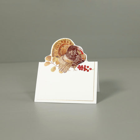 Caspari Paper Place Cards / Woodland Turkey