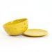 Handmade Ceramic Berry Bowl & Saucer / Yellow
