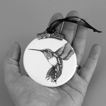 Laura Zindel Ornament / Crouching Hare