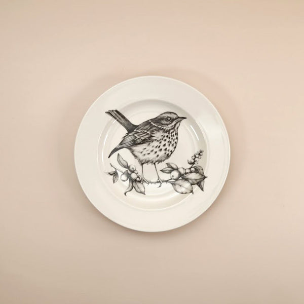 Laura Zindel Dinner Plate / Hermit Thrush