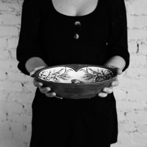 Laura Zindel Large Serving Dish / Blue Jay