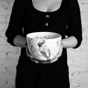 Laura Zindel Medium Deep Bowl / Burrowing Owl