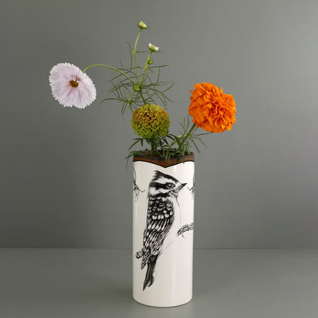 Laura Zindel Canister Vase / Large / Woodpecker