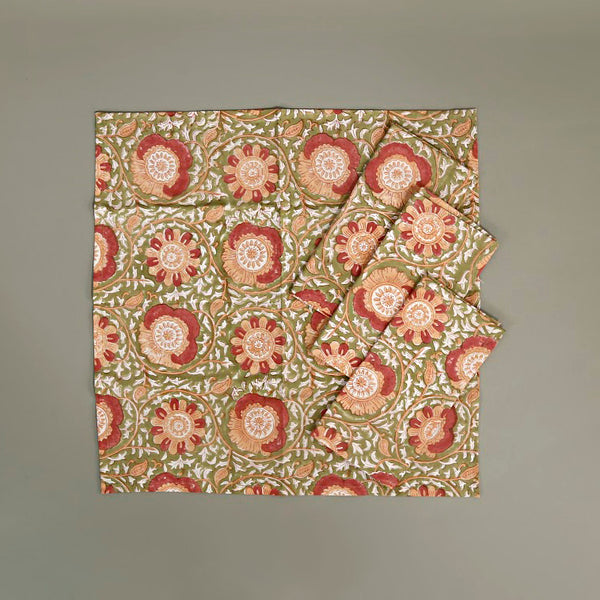 Melon Flower Cotton Napkin / 4pc Set