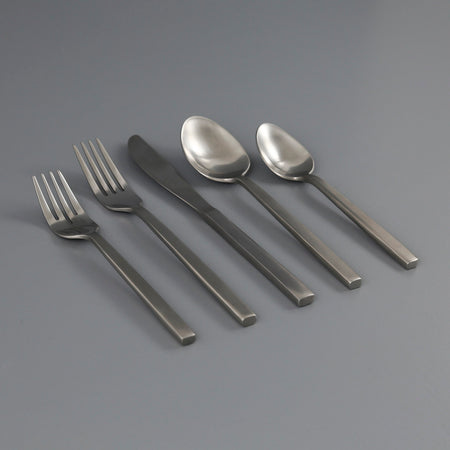 Arezzo 5pc Flatware Set / Brushed Stainless