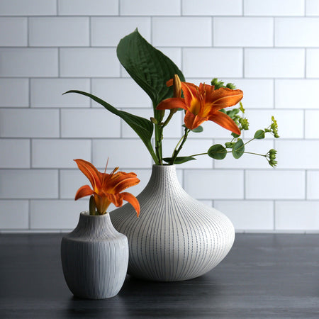 Monique Porcelain Vase / Blue Dash