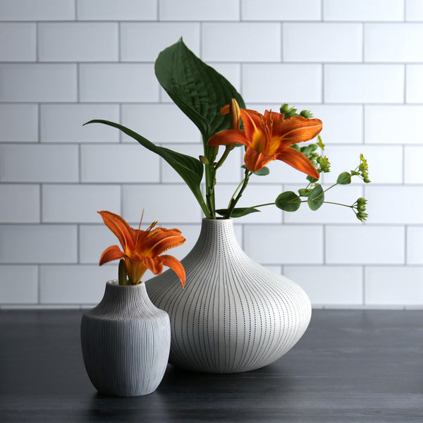 Monique Porcelain Vase / Blue Dash