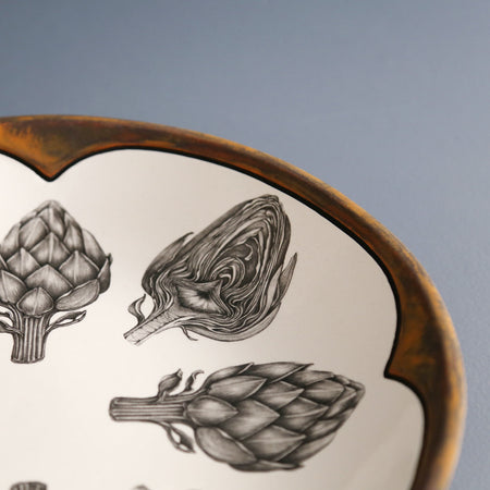 Laura Zindel Small Round Platter / Artichokes