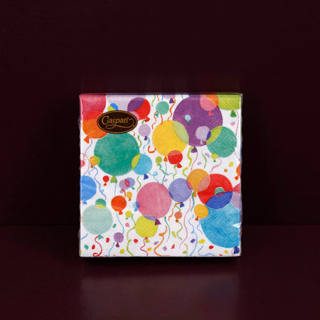 Caspari Paper Cocktail Napkins / Balloons and Confetti