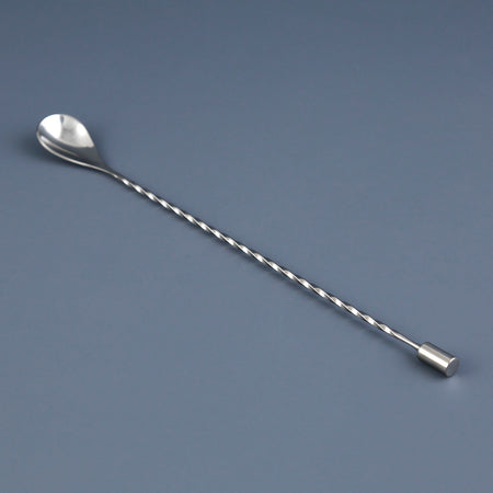 Stainless Flat Top Bar Spoon / Spiral Handle