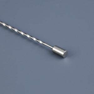 Stainless Flat Top Bar Spoon / Spiral Handle