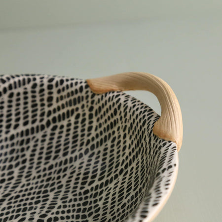 Terrafirma Handled Veggie Bowl / Braid / Black