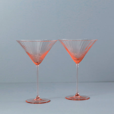 Quinn Optic Martini Glasses / Rosalin / Set of 2