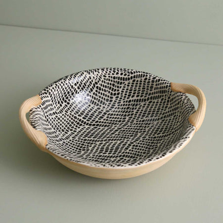 Terrafirma Handled Veggie Bowl / Braid / Black