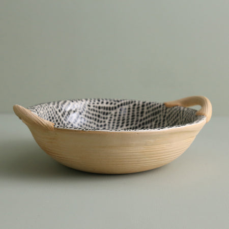 Terrafirma Handled Veggie Bowl / Braid / Black