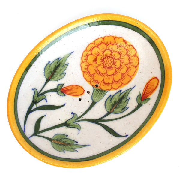 Ceramic Oval Soap Dish / Marigold