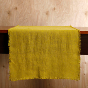 Rustic Linen Table Runners / Citrine