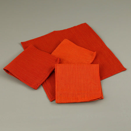 Hand-Woven Cotton Cocktail Napkins / Upbeat / Set of 4