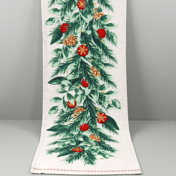 Deck The Halls Cotton Table Runner / 13" x 72"