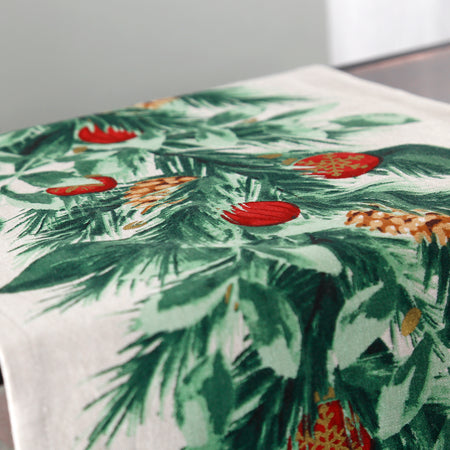 Deck The Halls Cotton Table Runner / 13" x 72"