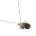 Labradorite & Rose Quartz on Sterling Necklace / KB14