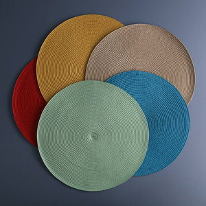 Round Vinyl Placemat / Disko Taupe