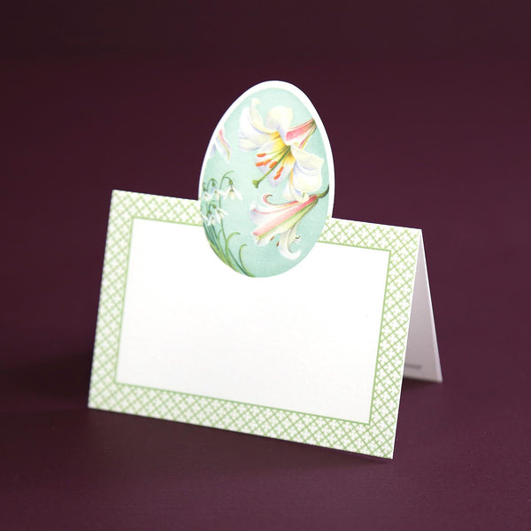Caspari Paper Place Cards - Floral Eggs