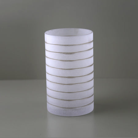 Frosted Glass Hurricane Candle Holder