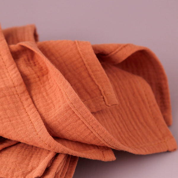 Cotton Gauze Cloth Napkin Set / Burnt Orange