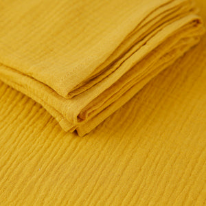 Cotton Gauze Cloth Napkin Set / Mustard